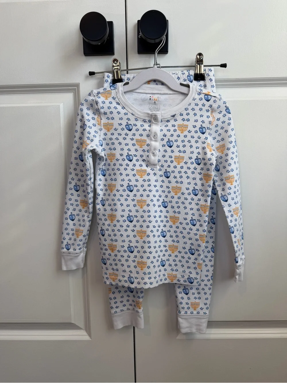 Roller Rabbit Kids Unisex Festival Of Lights Hanukkah Pajamas Size 6